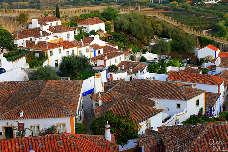 Vila medieval de Óbidos, em Leiria, Portugal