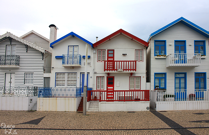 Palheiros de pescadores em Costa Nova, Ílhavo, Aveiro