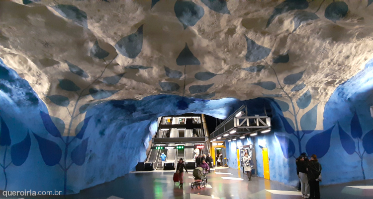 Metrô de Estocolmo: Estação T-Centralen (linha azul)