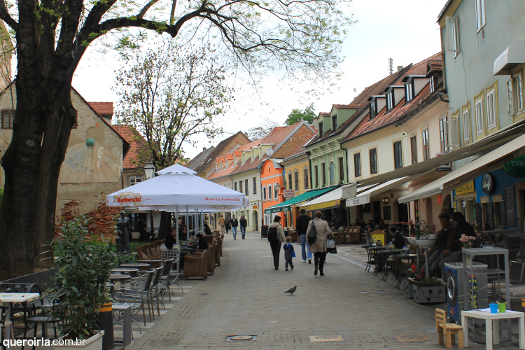 Tkalčićeva, rua de pedestres em Zagreb, capital da Croácia